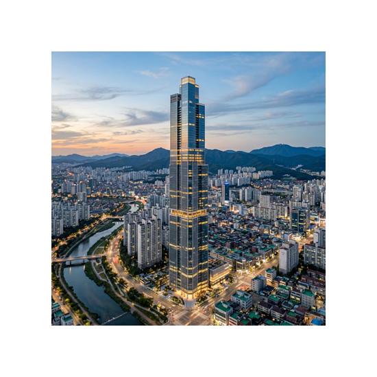 46층 압도적 랜드마크: 대전 동구의 스카이라인을 바꾸는 최고 46층 높이로, 탁 트인 조망권과 지역을 대표하는 상징성을 갖춥니다.